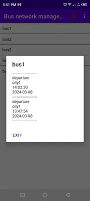 Bus net work management android App screenshot 4